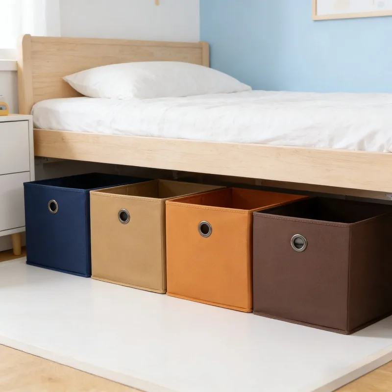 

Foldable Fabric Storage Box Large Capacity Non-Woven Collapsible Organizer Bin for Clothes Toys Books Shelves Closet Nursery