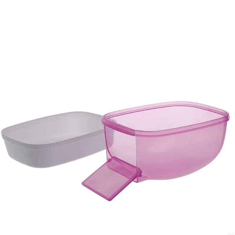 H0XC Durable Hamster Bathroom Sauna Sand Bath Pool Cleaning Tool Clear Plastic Toilet Easy to Clean for Small Pet Animals