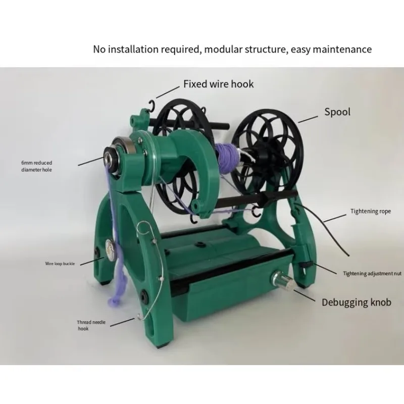 Adjustable Speed 12V Mini Electric Textile Machine Home-Use Spinning Wheel for Dog Hair Single-Strand Thread Yarn