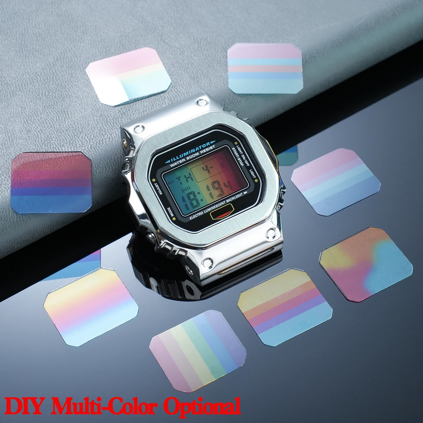 Color Changing HD Screen Protector Sticker For Casio GMW-B5000 DW5600 GM5600 Watch Modification Parts Accessories
