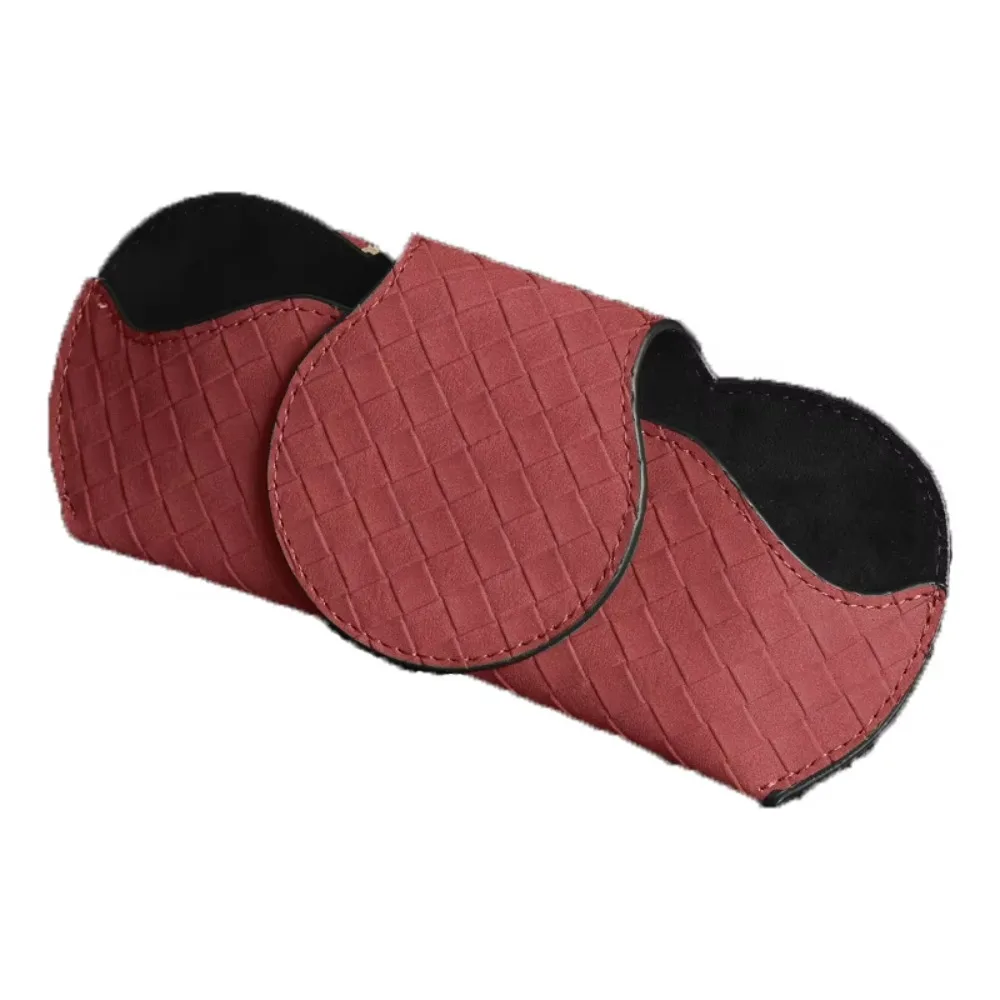 

Soft Car Sunglasses Holder Plaid Leather Organizer Sunshade Glasses Case Universal Multifunction Car Eyeglasses Storage Clip