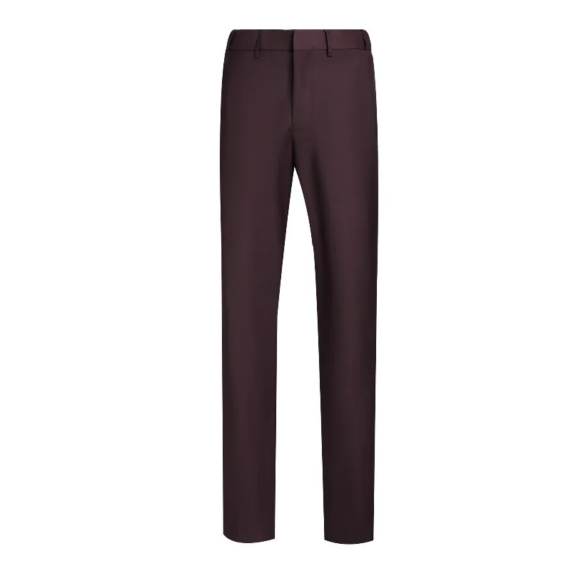 KIDWHXR Herren 2-teiliges Anzug-Set Stehkragen Einreihiger Blazer Gerade Hose Retro Einfarbiges Hochzeits-Bühnenoutfit – Detail 4