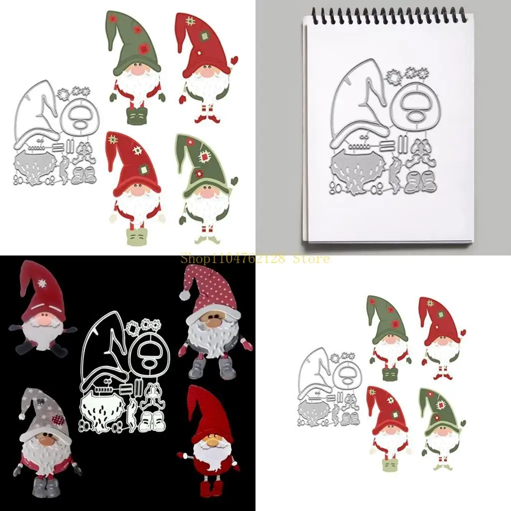 Christmas Gnome Santa Metal Cutting Dies Plantilla bricolaje Diy SCRAPBOOK Card papel mejor venta