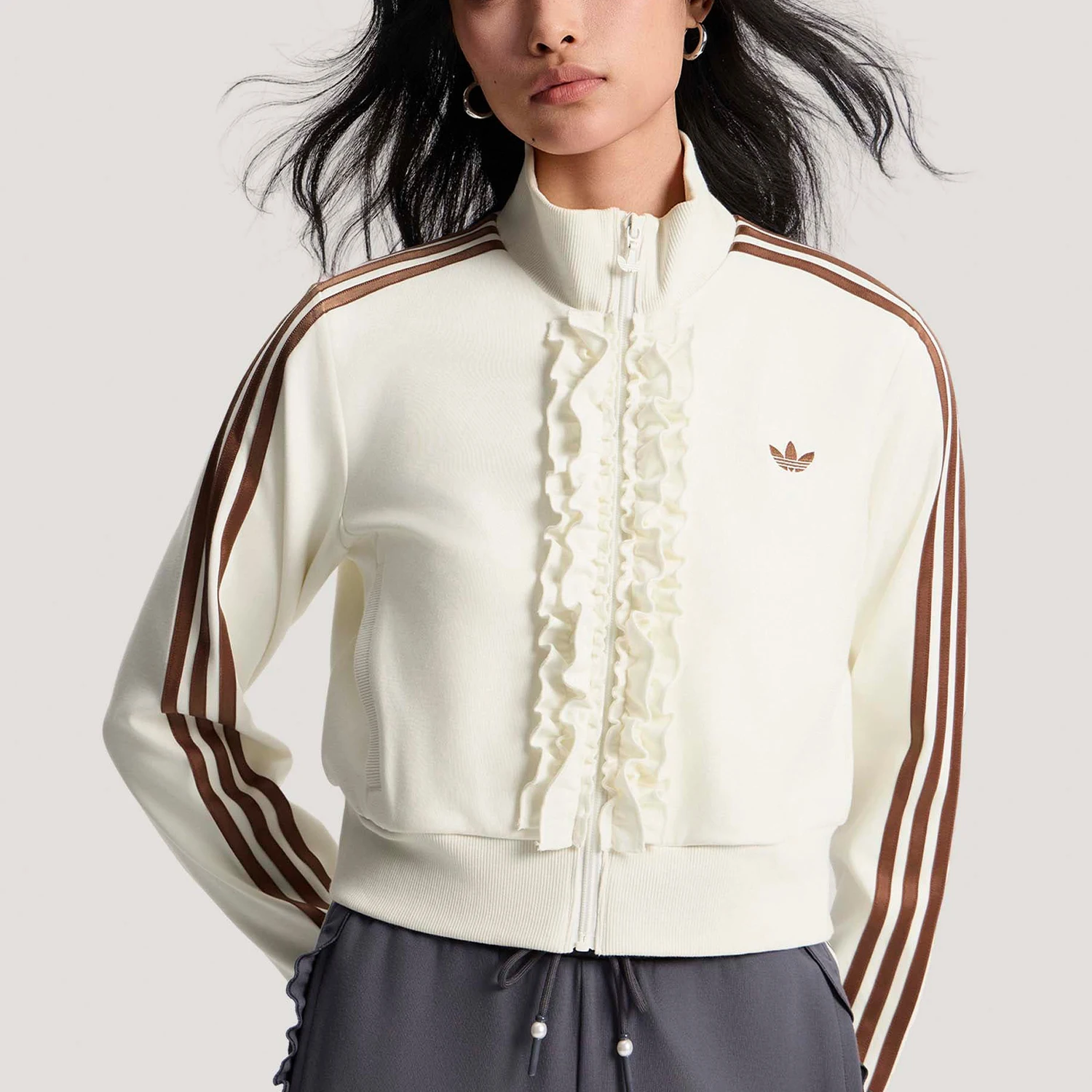 

Adidas Authentic Three Leaves Women's Sports Lightweight Knitted Jacket Jacket KU9388