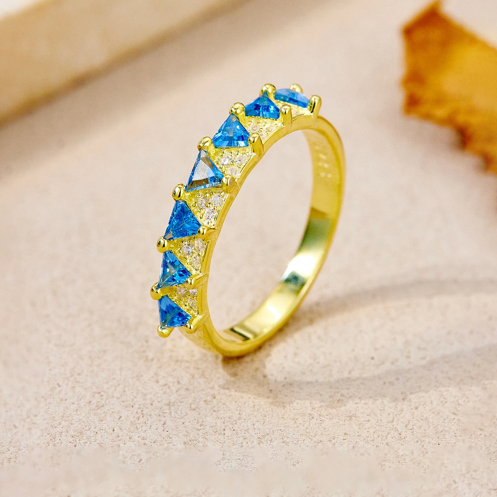 ANDYWEN 925 Sterling Silver Chic Geometric Triangle Square Marquise Multicolor Zircon Ring  Exquisite Luxury for Daily Wear