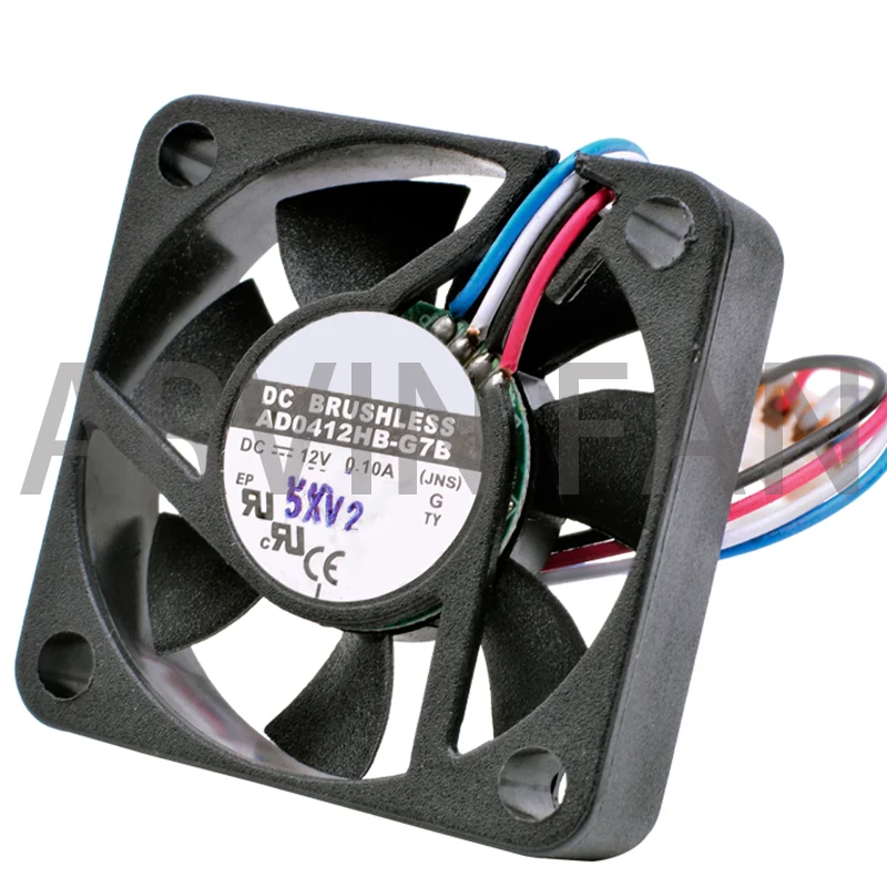 Mini Ventilador De Refrigeração Do Chassi Do Computador, Ponte Norte e Sul, Novo, AD0412HB-G7B, 4cm, 40x40x10mm, DC 12V, 0.10A, 4-wire