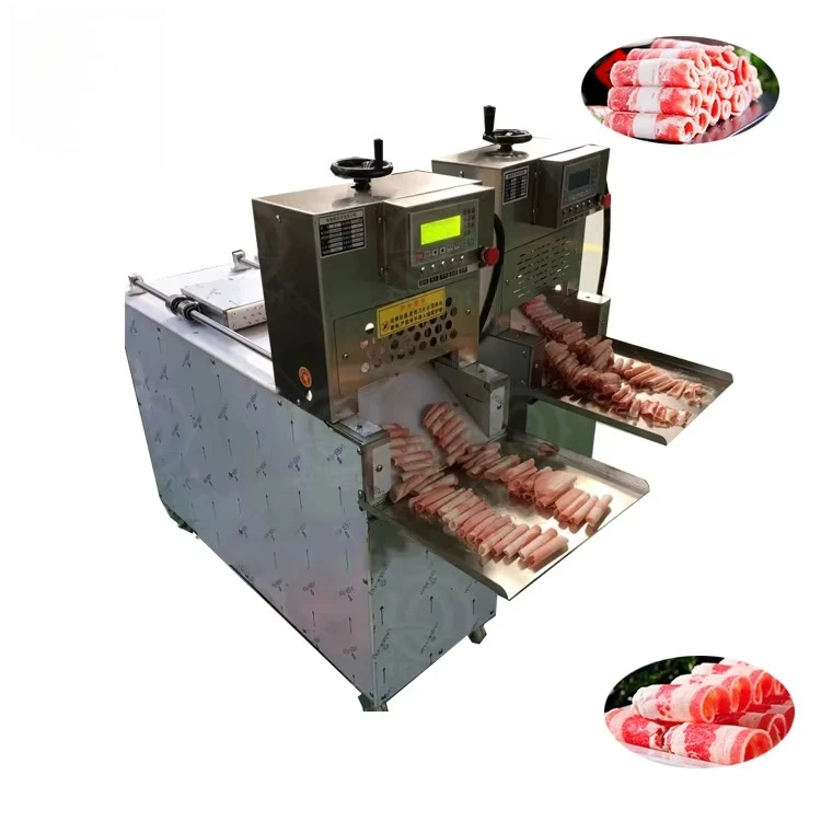 

AM QDMECHF Electric Mutton Beef Slicer Machine Convenient Lamb Roll Making Machine Hot Sale Frozen Meat Slicing Machine