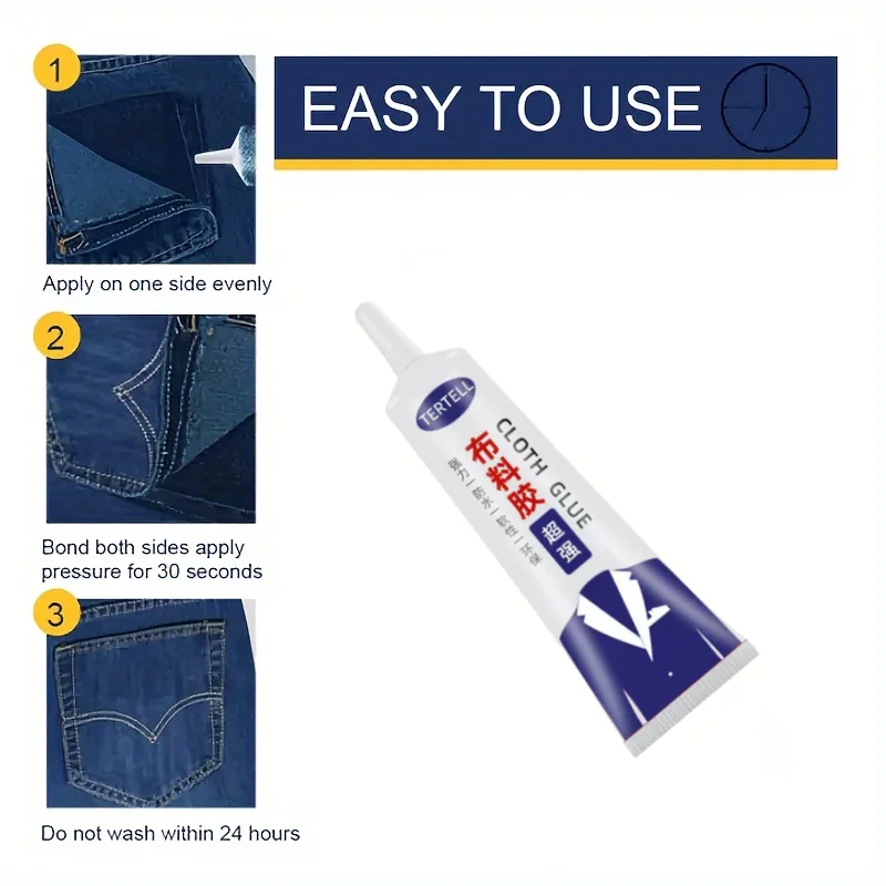 50ml High Quality Multifunctional Seams for Quick Bonding and Repair - Clothes, Denim, Artificial Leather, and Fabric image 4