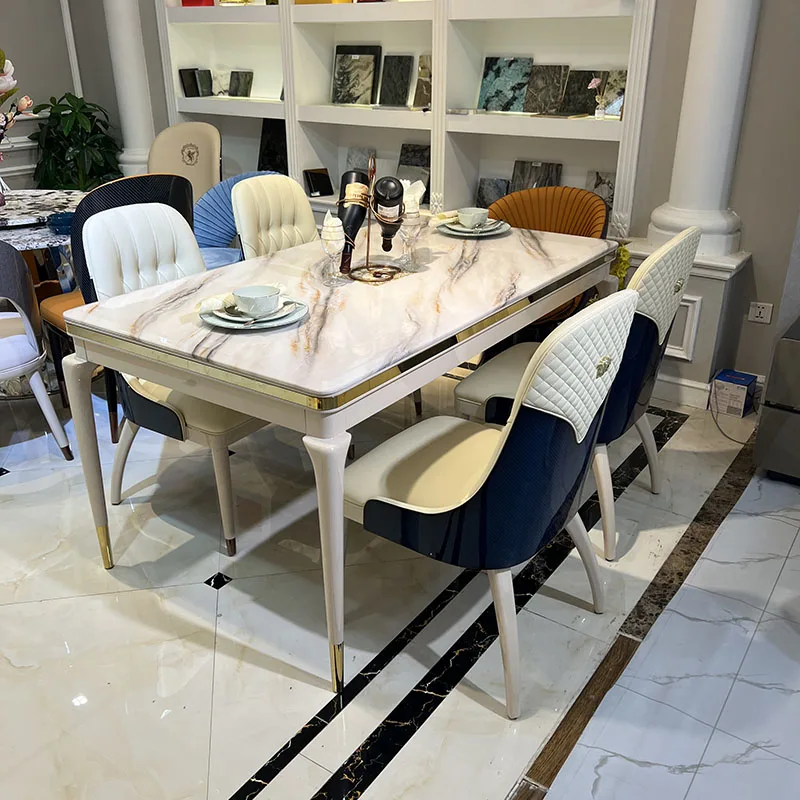 

Funky Luxury Aesthetics Dining Table Modern Nordic Comfortable Adult Restaurant Table Lounge Juegos De Comedor Home Furniture