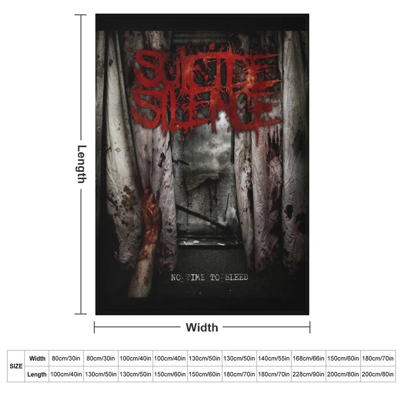 Suicide Silence no time to bleed 2 Throw Blanket Quilt Fashion Sofas Decorative Sofa Decorative Sofas Bed linens Blankets