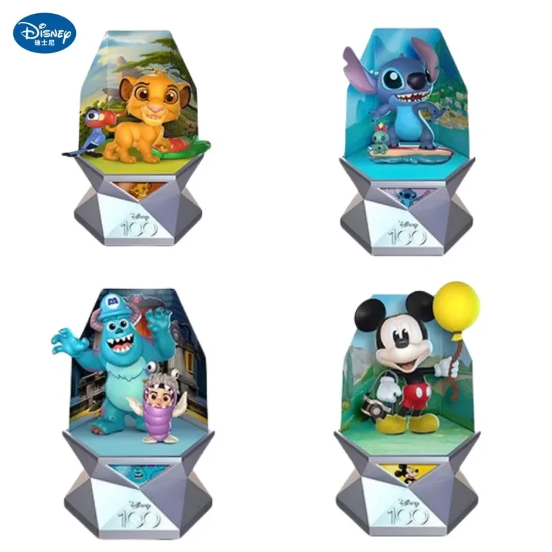 

Disney Stitch Mickey Sullivan Creative 100th Anniversary Series Surprise Blind Box Desktop Decoration Ornament Collectible Toy