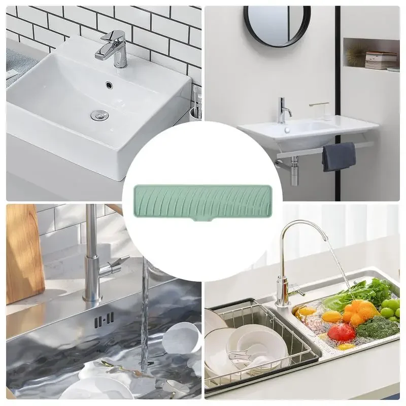 Silicone Tableware Cushion Anti Slip Sink Tray Kitchenware Protection Mat Dish Drying Cushion Pad Storage Sink Drain Mat