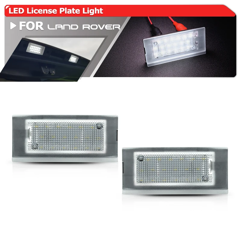 2x For Land Rover Ranger Rover L322 2003-2012 Error Free SMD White Led License Plate Lights Auto Parking Tag Lamps XFJ000020