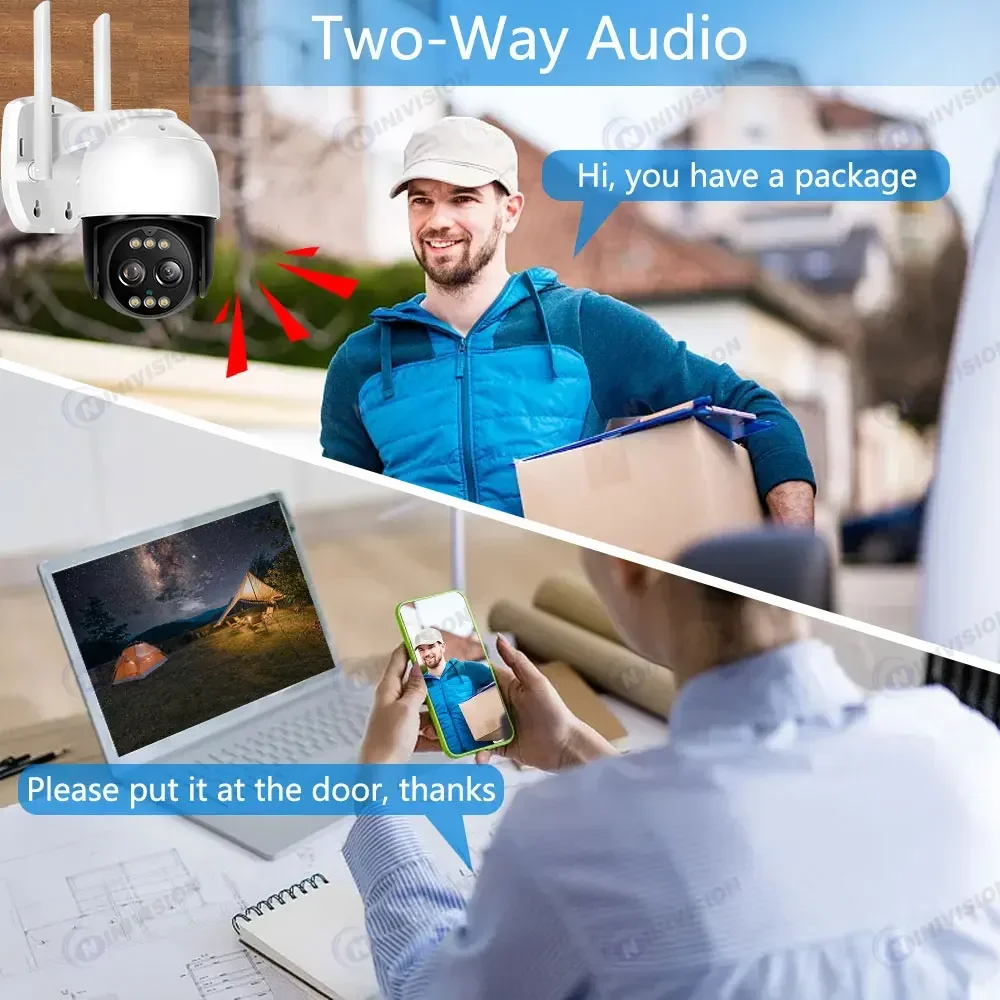 10X PTZ Zoom 4K EseeCloud Camera 16CH Wireless NVR Video Security System Auto Tracking Smart Wifi Surveillance Cameras CCTV Kit