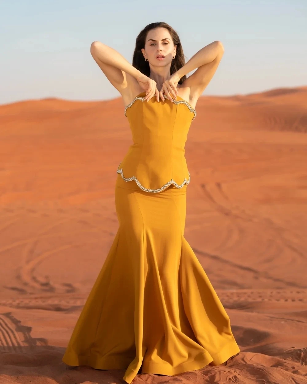 

Оранжевое вечернее платье с бисером на заказ, вечерние платья для выпускного вечера, унисекс, Джерси в стиле ретро, Дубай, Саудовская Аравия, по индивидуальному заказу