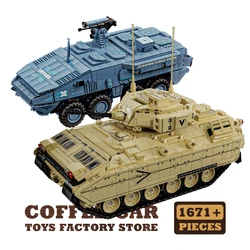 Main Tank T-14 Building Blocks Soldier Armored Cars Model Military Panzer KF51 MOC Bricks Puzzle Toys Adult Gifts DIY Collection