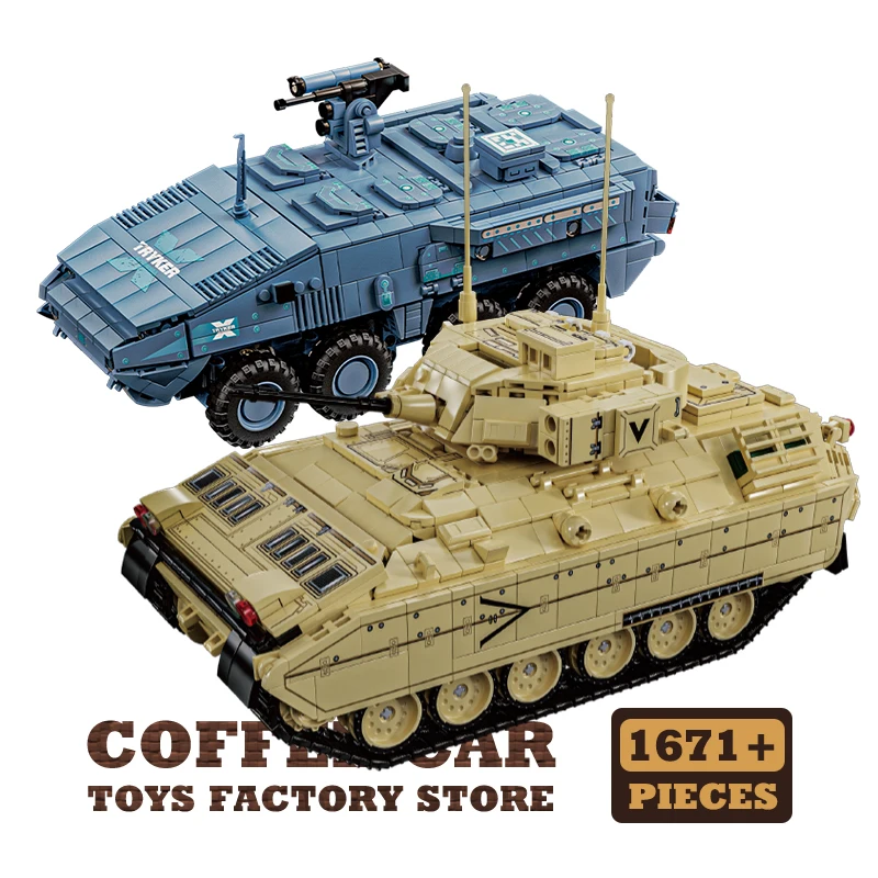 WW2 Main Tank T-14 Building Blocks Soldier Armored Cars 3D Model Military Panzer KF51 MOC Bricks Children Toys Adult Boys Gifts