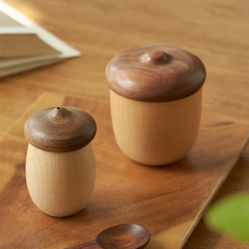 Creative Wooden Toothpick Holder Toothpick Dispenser Kitchen Storage Container Jar Cotton Swab Storage Box Table Decoration