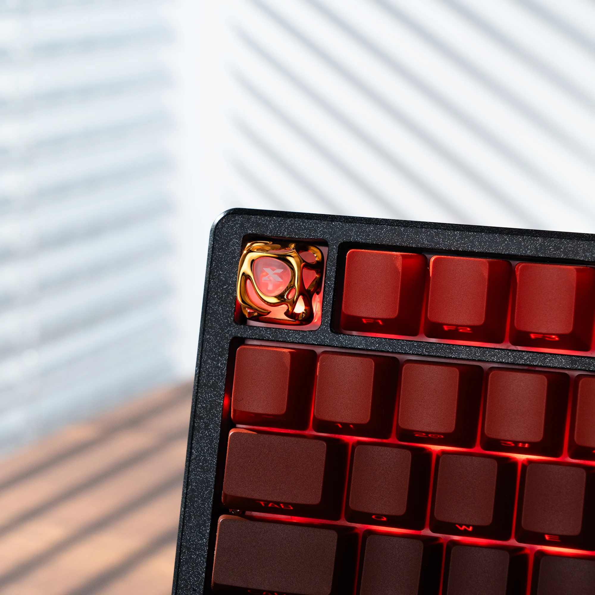 

Hollow Theme Artisan Keycaps Handmade Keyboard Caps Silver Gold ABS PC Mechanical Keyboard Accessories for MX Switches Gifts