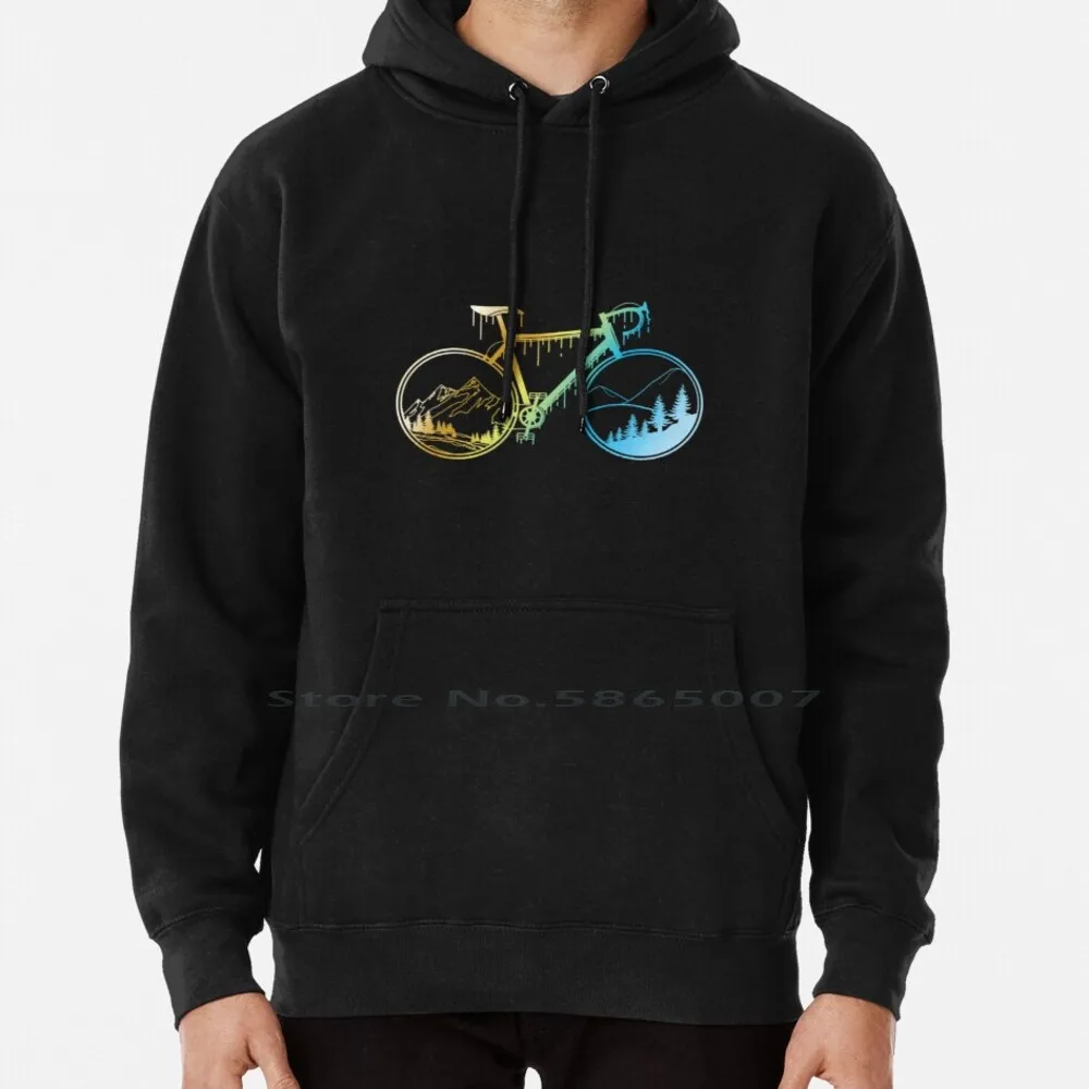 Gravel Bike Design Hoodie Sweater 6xl Cotton Bicycle Bike Linine Design Cyclist Triatlon Cycling Design Gravel Bike Design Road