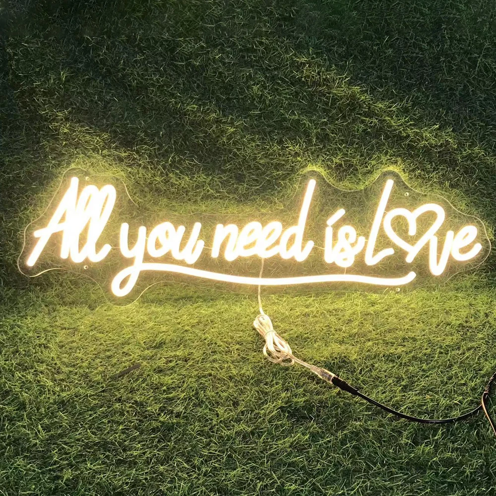 All You Need Is Love Neon Sign Custom Wedding Neon Light LED Room Wall Decor Neon Light Beauty Salon Personalized Signboard