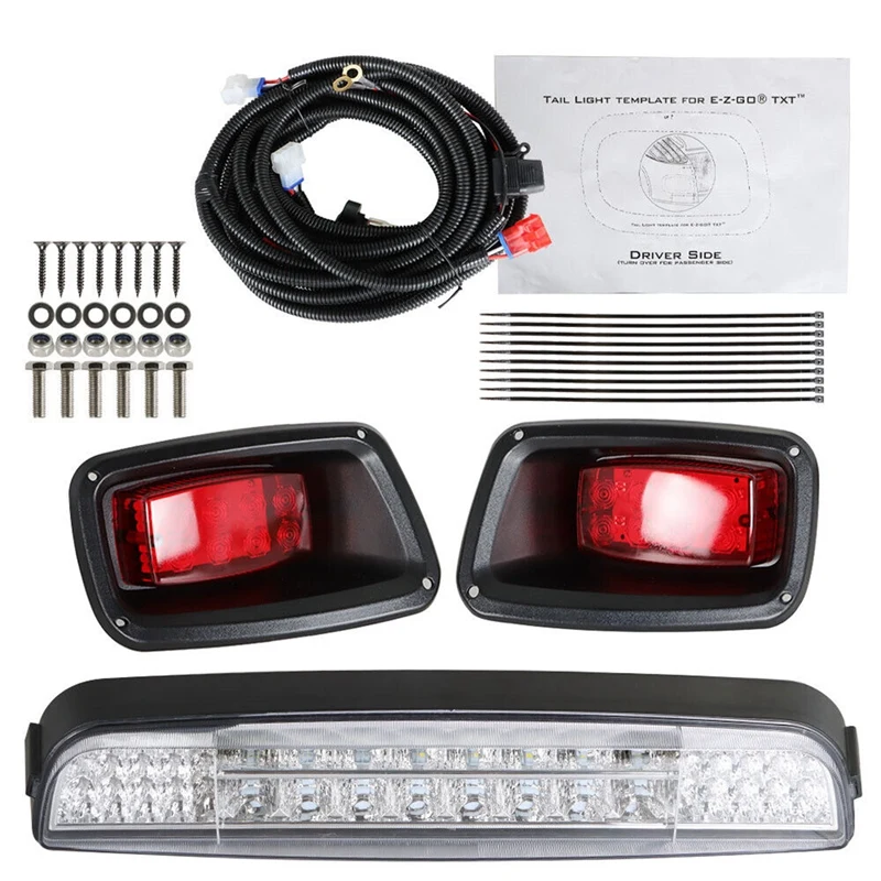 

Golf Cart LED Headlight Bar Kit With LED Taillights For EZGO TXT 1996-2013