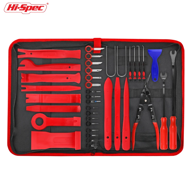 Hi-Spec Multipiece Car Interior Removal Tool Car Repair Disassembly Tool Kit Mechanical Tools Set Screwdriver Bits Hand Tool Set