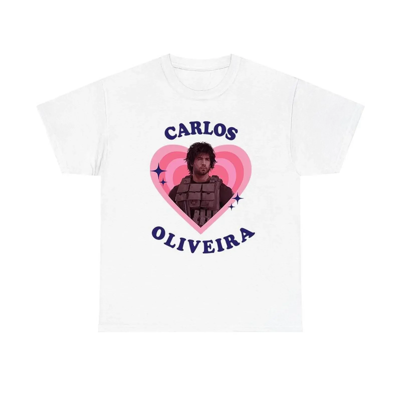 Carlos Oliveira Retro Heart T shirt RE9 SweaT vintage Washed homme Breathable Soft graphic Stretched Stylish Slightly fashion
