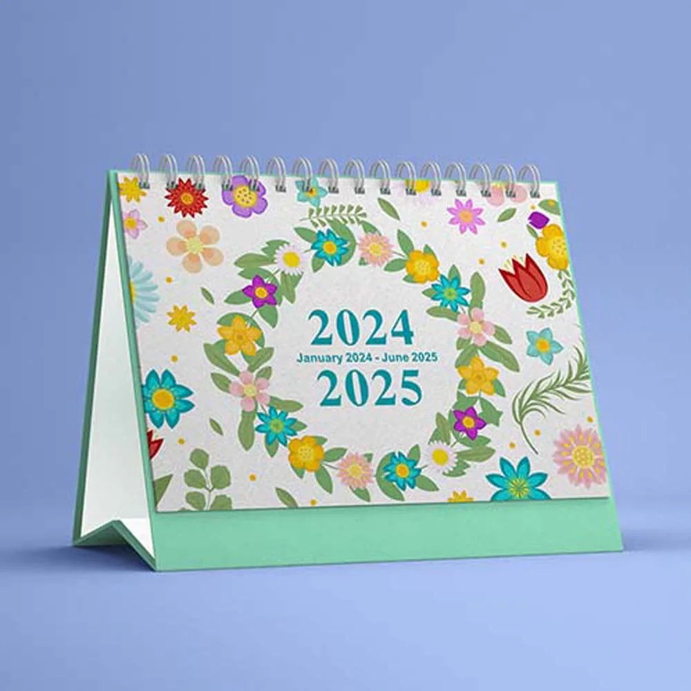 Office Stationery 2024 Desk Calendar Daily Planner Agenda Organizer English Calendar Paper Desk Standing Calendar