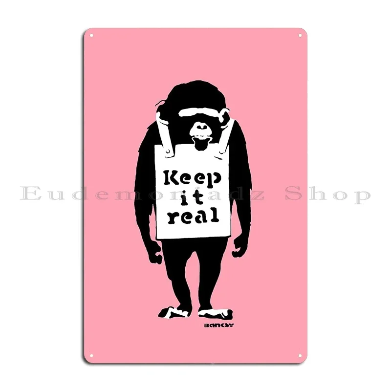 Banksy Monkey Metal Sign Kitchen Wall Decor Wall Decor Iron Living Room Tin Sign Poster