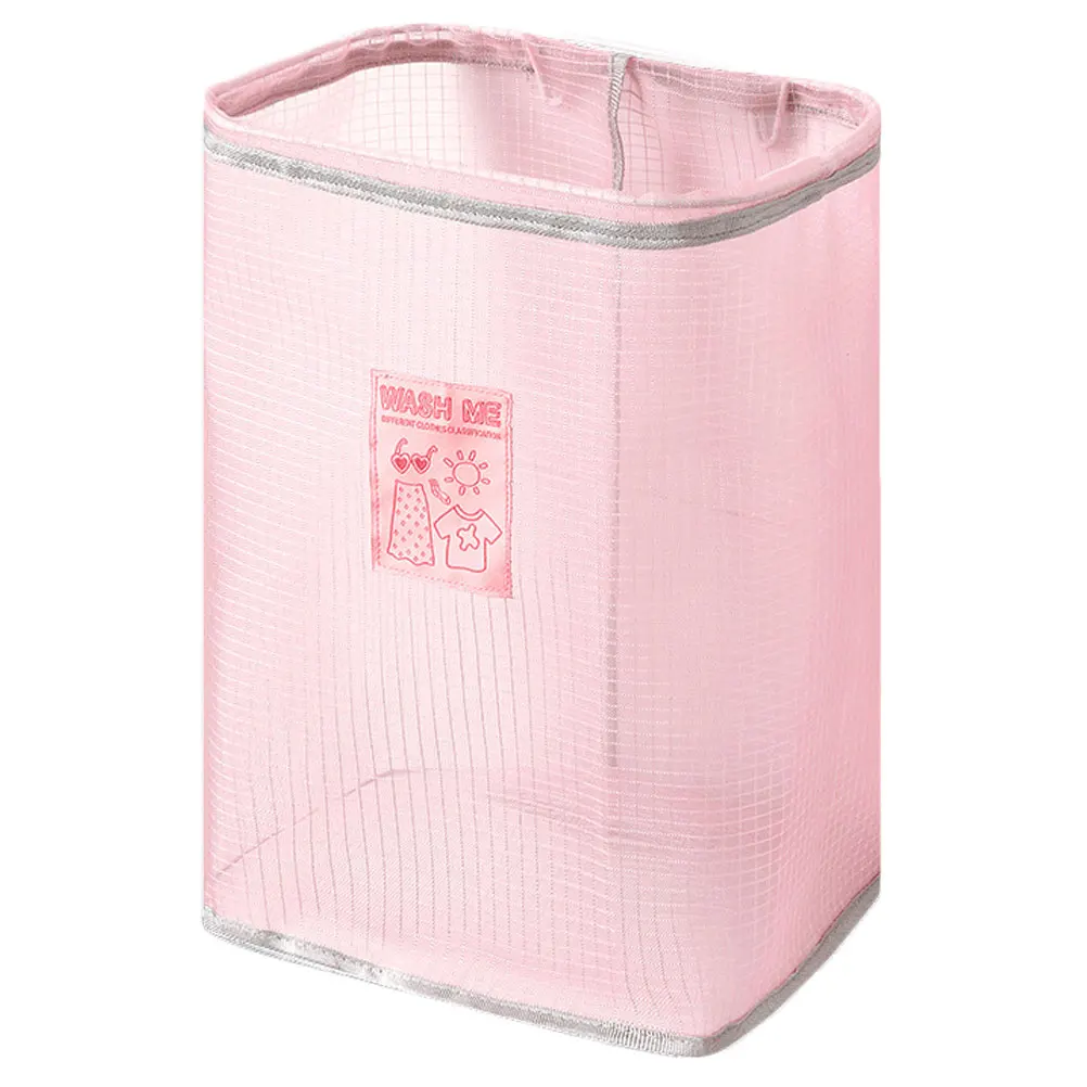 

Nylon Foldable Wall Mounted Clothes Storage Basket Blue Laundry Container for Bathroom Bedroom Closet Organization