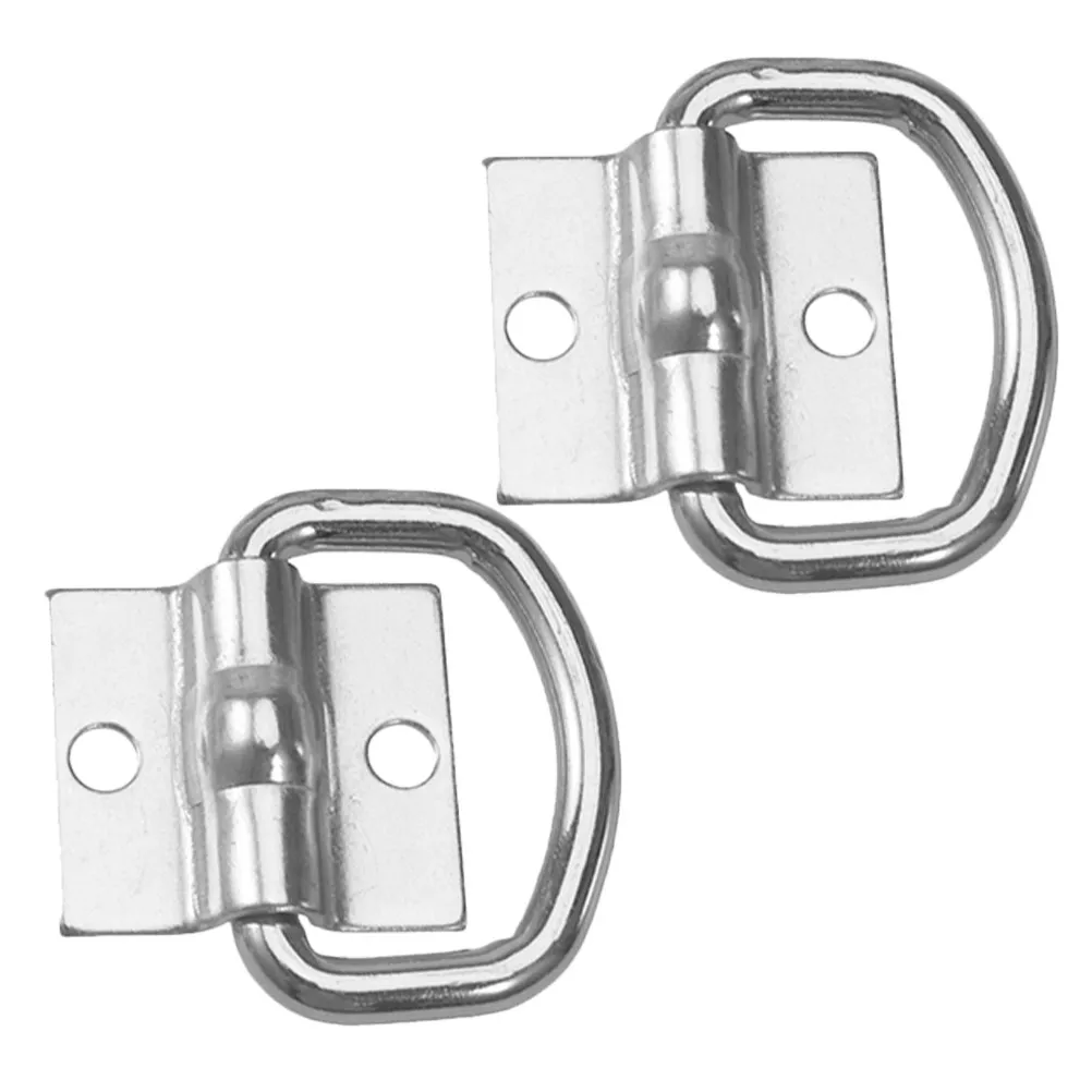 2Pcs Heavy Duty D-Ring Tie Down Anchors for Truck Bed Trailer Cargo Securing Lashing Rings Break Strength Anchor Hook Surface