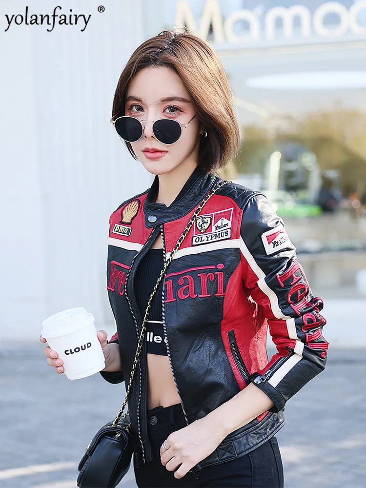 Black Natural Leather Jacket Women Clothing Real Sheepskin Coats Autumn Women\'s Motocycle Jackets Belt Куртка Женская Кожаная