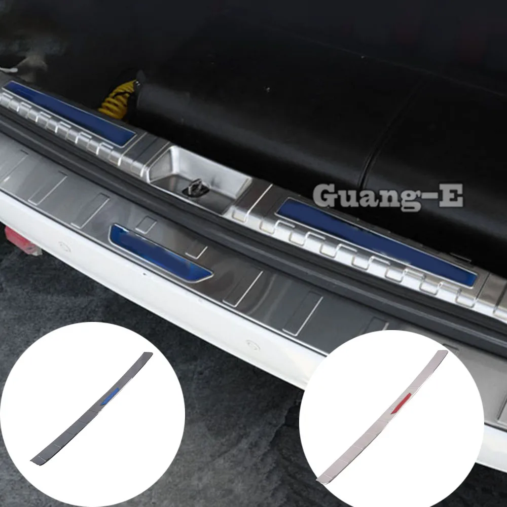 

Stainless Steel Back Rear Pedal Door Scuff Plate Frame Outside Threshold Trunk For Toyota Sienna 2015 2016 2017 2018 2019 2020