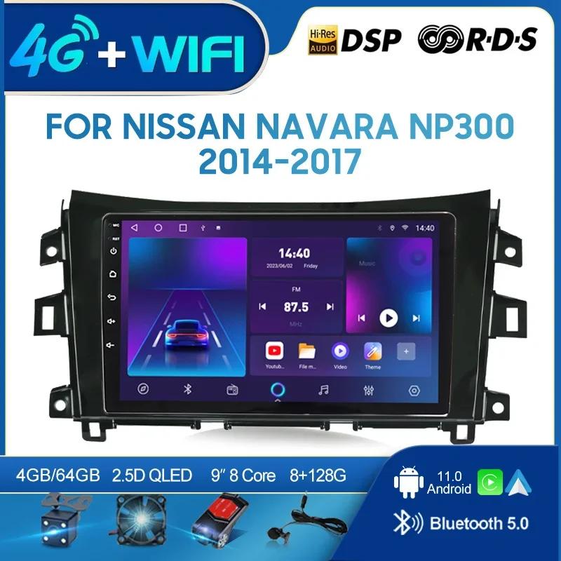 Android Car Radio Multimedia Player for Nissan Navara NP300 2014-2017 Carplay Auto Smart Systems Car Electronic GPS Navigation