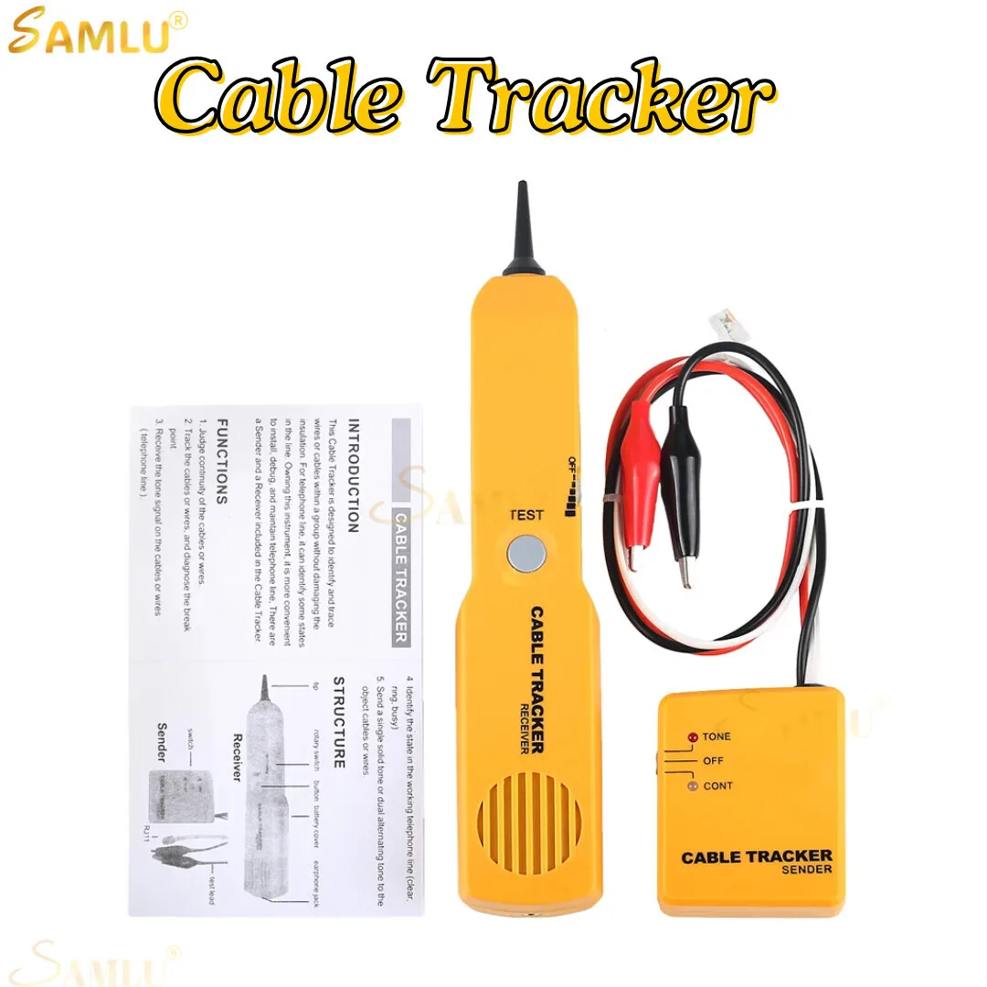 

Tracker Receiver Cont Diagnose Tone Finder Telephone Wire Cable Tester Toner Tracer Inder Detector Networking Tools