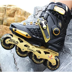 Professional Inline Roller Skates Woman Man Kids Adult Speed Skates Outdoor Free Sneakers patins 4 rodas Size 30-44