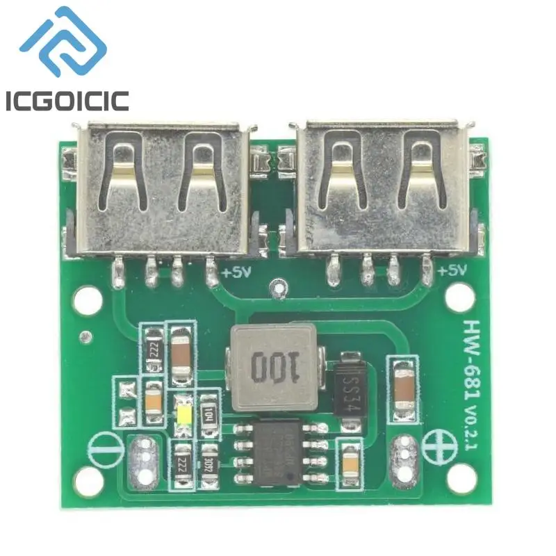 9V 12V 24V To 5V DC-DC Step Down Charger Power Module 2 Double Dual USB Output Buck Voltage 3A Car Charge Charging Regulator