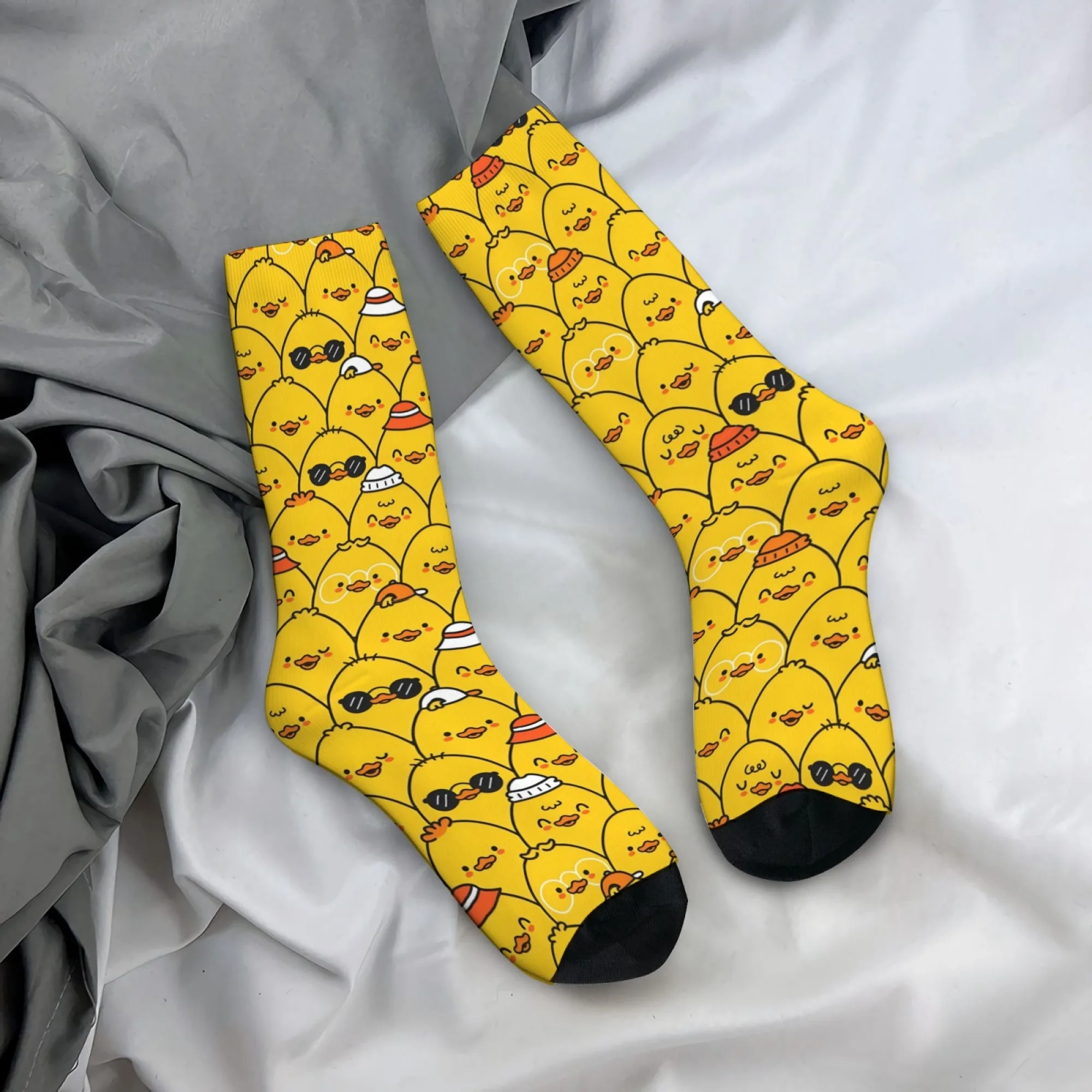 

Cartoon Happy Cute Chick Socks Novelty Funny Men's Socks Harajuku Style Comfortable Warm Casual Fashion Sports Socks Unisex Gift