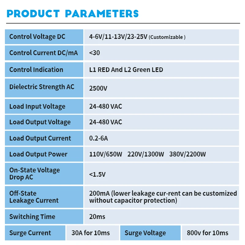 LCTC Fwd Rev Switch Forward Backward Reverse High Power Relay Module For Single Phase 24-480VAC AC 220V Motor Control 5V 12V 24V