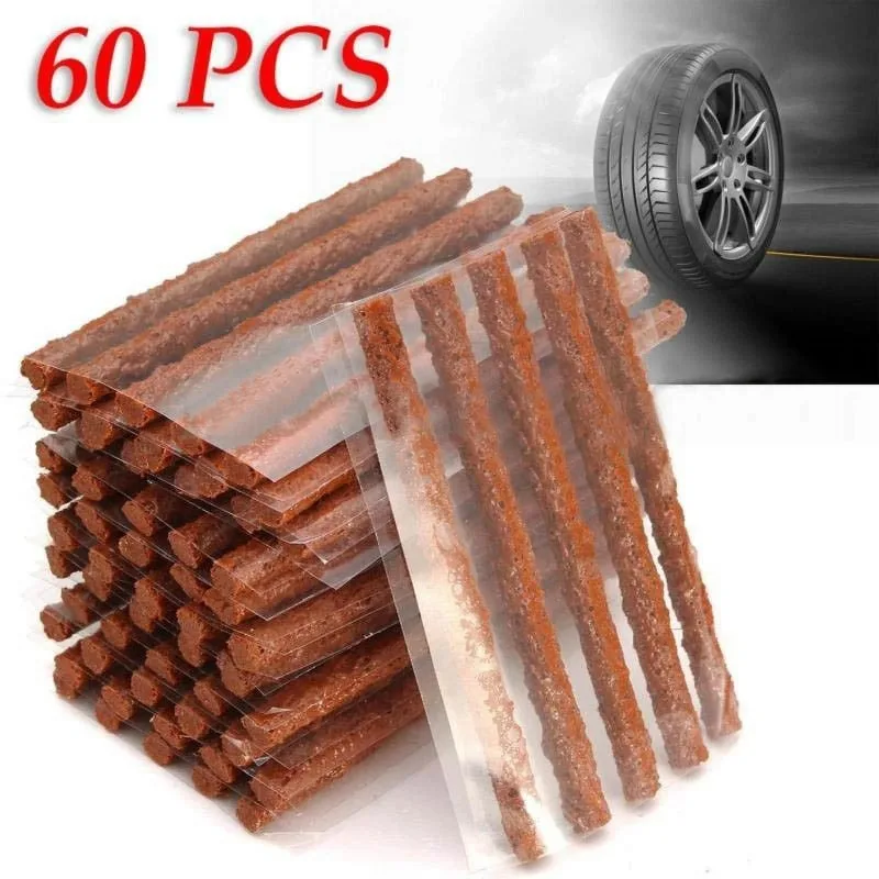 

60pc Tire Rubber Strip Tire Repair Plug Tubeless Seal Patch For Tyre Moto Tubeless Tire Tyre Puncture Repairing Tool Accessories