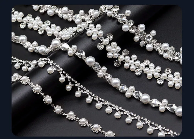 10 Meter Strass-Kette Kristall-Diamant DIY Kleidungszubehör Hochzeit Party Geschenk Dekoration Einlage Perlen Strass-Kette – Detail 1