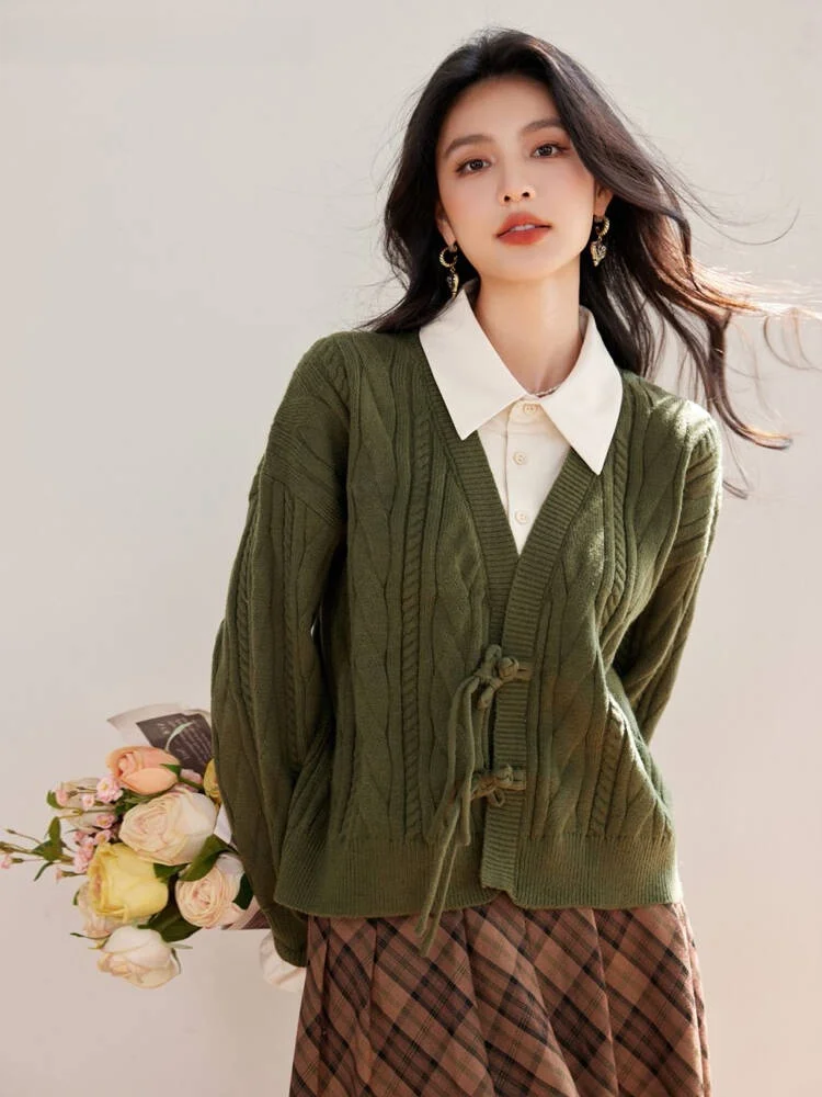 

Женский вязаный свитер Rural Sle Ne, осенне-зимний модный двухсекционный длинный пуловер Sve Crew Ne, пальто