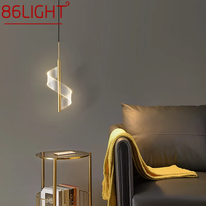 86 LIGHT Brass Pendant Chandelier LED 3 Colors Gold Copper Hanging Lights For Modern Home Live Room Bedroom Decor