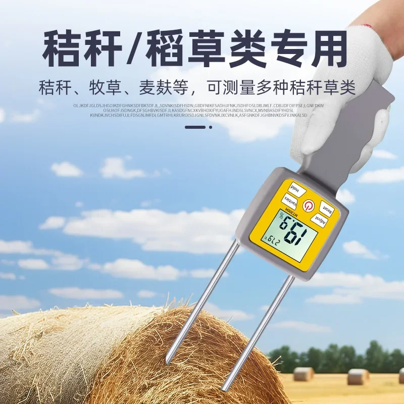 Straw moisture meter, portable pin type, clover moisture tester
