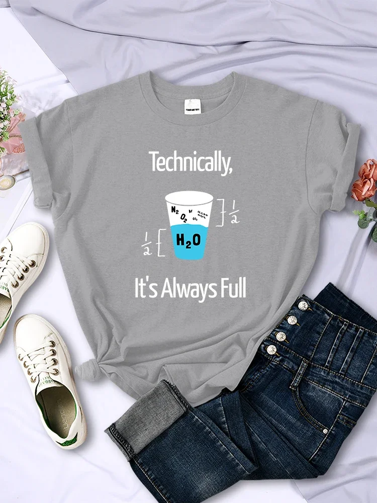 Técnicamente é sempre completo experimento científico t camisas para mulheres criativo o-pescoço casual camiseta roupas respiráveis das mulheres topos