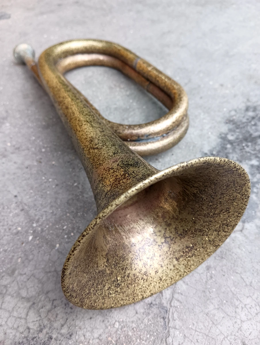 Vintage Home Decoration Military Collector's Item' Bugle Trumpet Army Equipment Stormtrooper Horn Brass