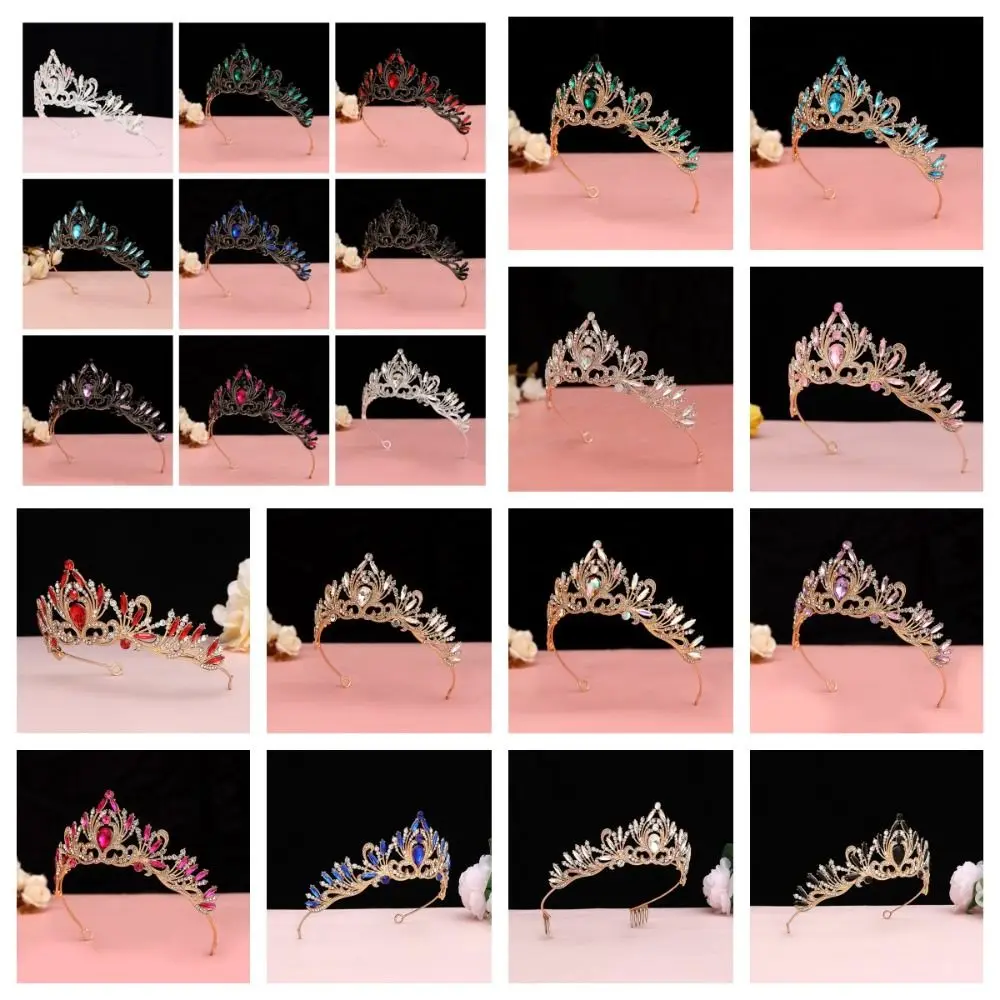 خمر الباروك تاج العتيقة برونزية لامعة اليونان القديمة تيارا سبيكة أغطية الرأس الأميرة حجر الراين تيارا عيد ميلاد رئيس المجوهرات