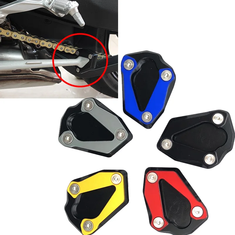 Aluminum Alloy Kickstand Foot Side Stand Stable Holder Secure Support For BMW S1000RR S1000R 2019-2022 Motorcycle Kickstand Caps