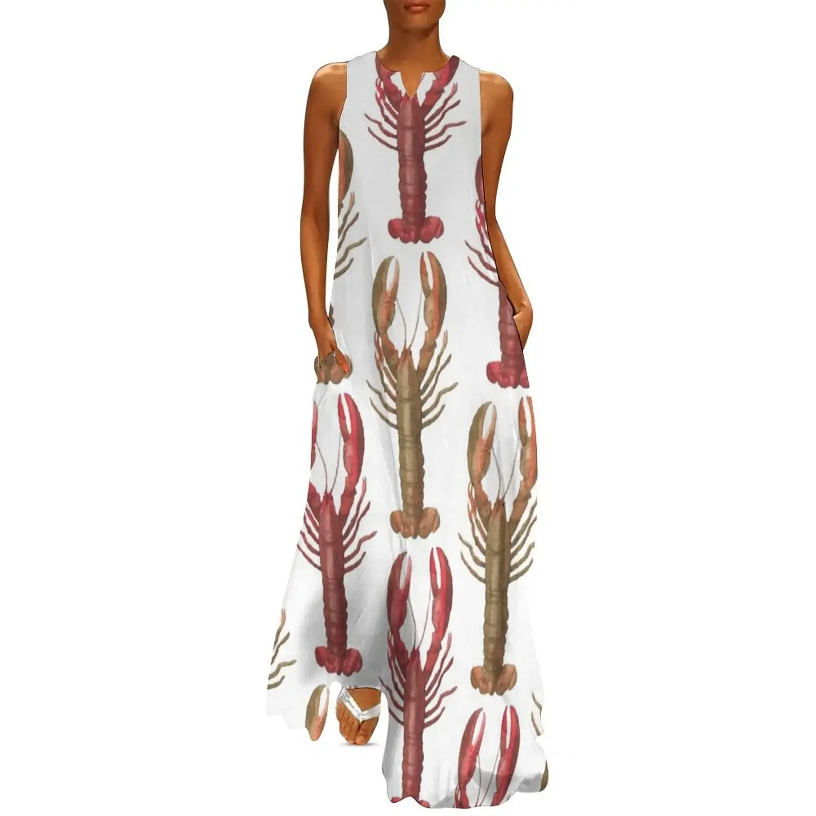 

Lobsters Long Dress Female dress women evening dress for girls